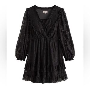 Dizzy Lizzy Long Sleeve Lace Mini Dress